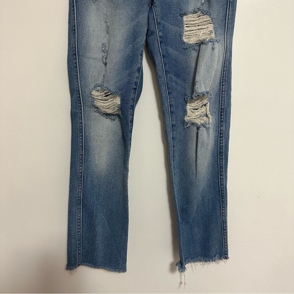 Revice Uptown Roadtrip Distressed Straight Ankle Jeans - Picture 4 of 7
